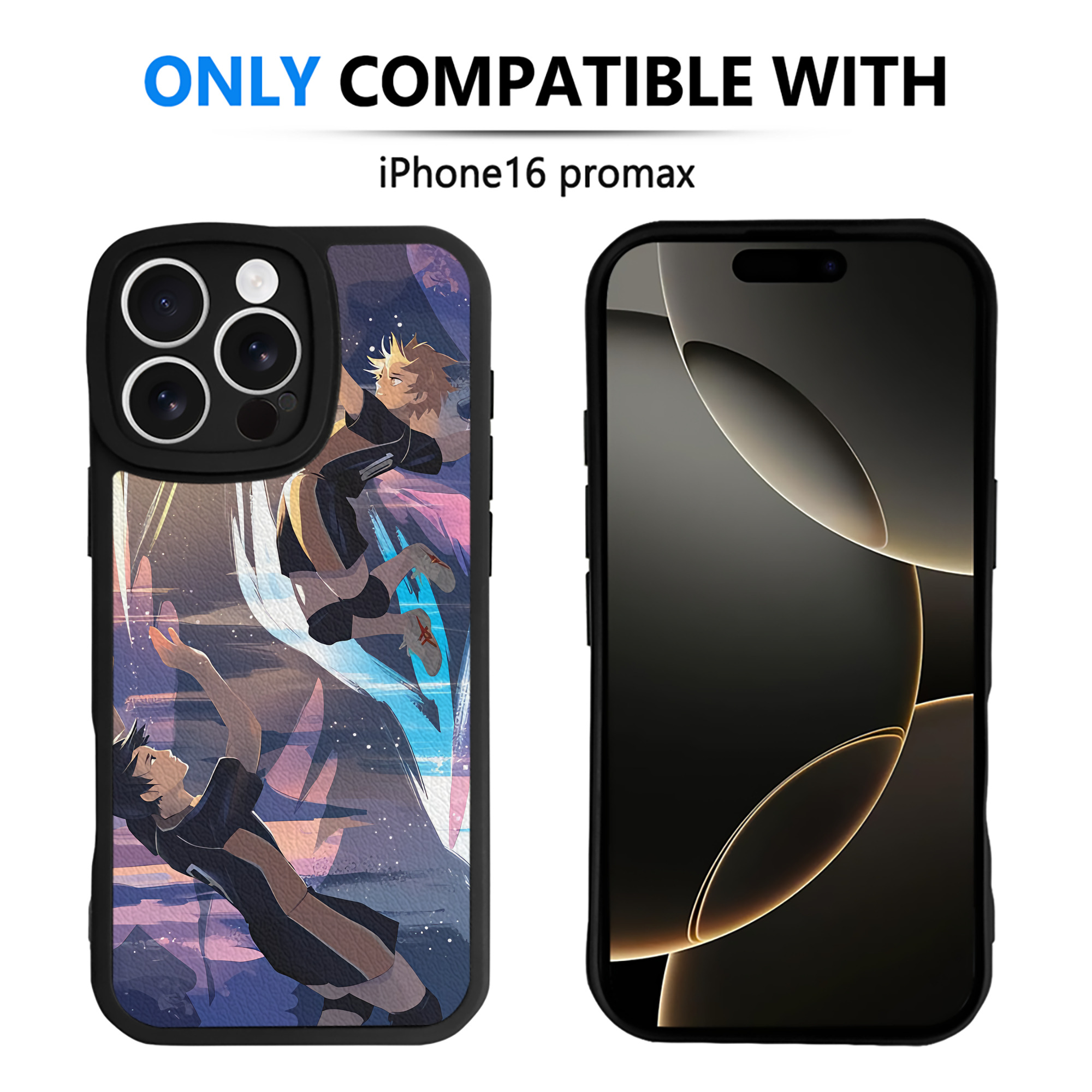 （画像用） ハイキュー!! Haikyu!! 【iPhone 16シリーズ対応】シリコンスマホケース（レザー調） 材質：シリコン